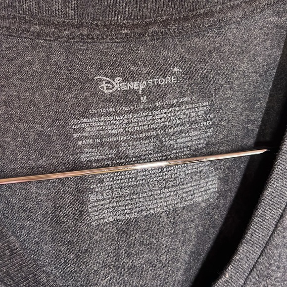 Disney Gray Sparkly Mickey Mouse V- Neck T shirt, Women's Size Medium - Picture 3 of 5